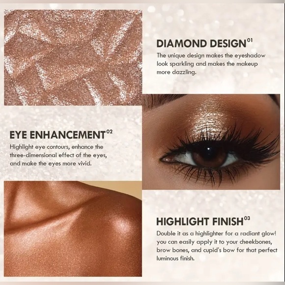 NEW Limitless Eyeshadow Glitter Eye Shadow Metallic Tan - Picture 5 of 7